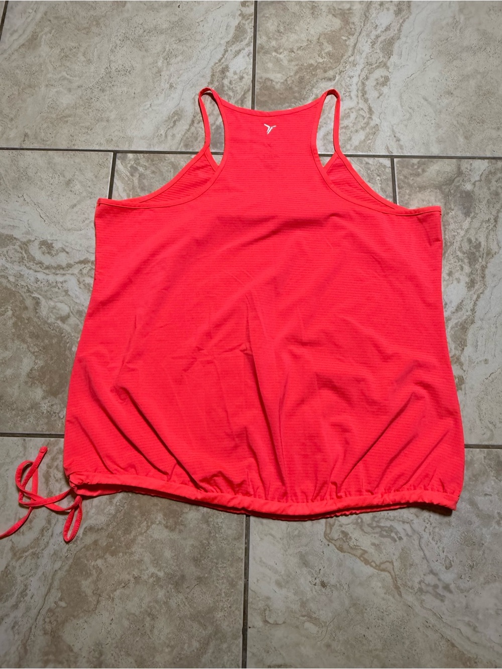 Old Navy Neon Pink Racerback Drawstring Tank Top - Picture 4 of 6